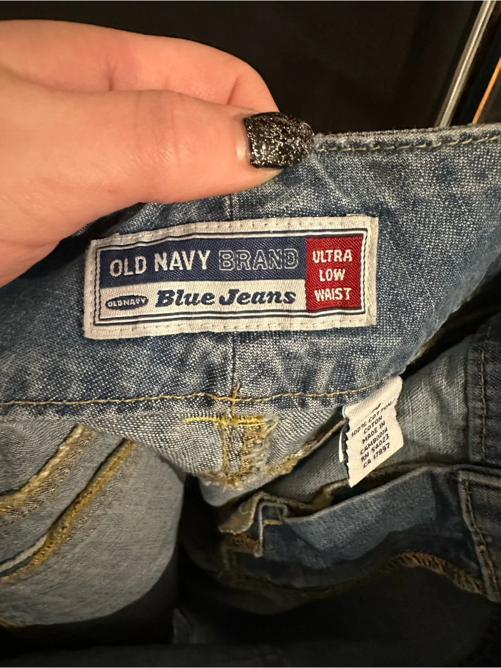 Old Navy Light Wash Denim Button-Front Shorts